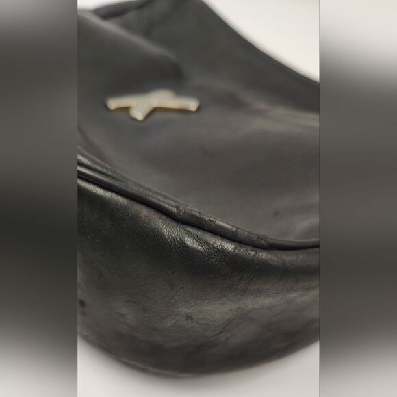 Paloma Picasso Black Leather Handbag Purse Bag Crossbody Vintage - Picture 13 of 16